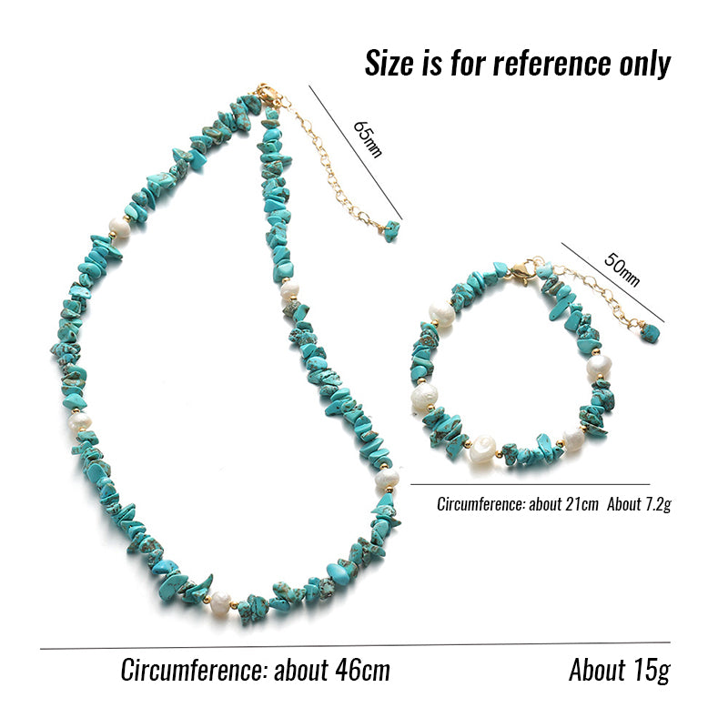 Bohemian Turquoise Necklace Bracelet