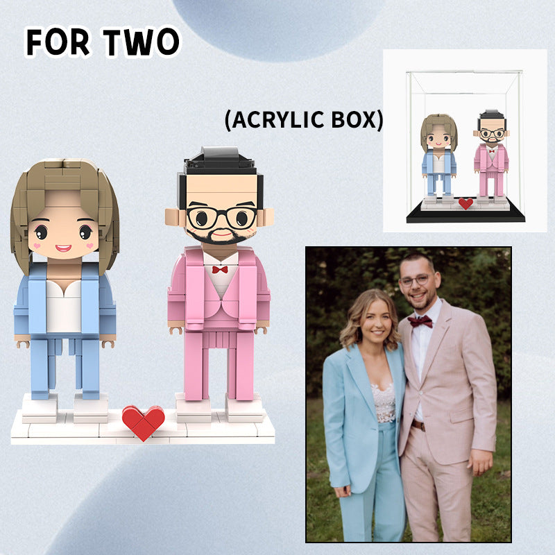 Building Blocks DIY Portrait Action Figure-Valentine's Day/Birthday/Confession/To Family