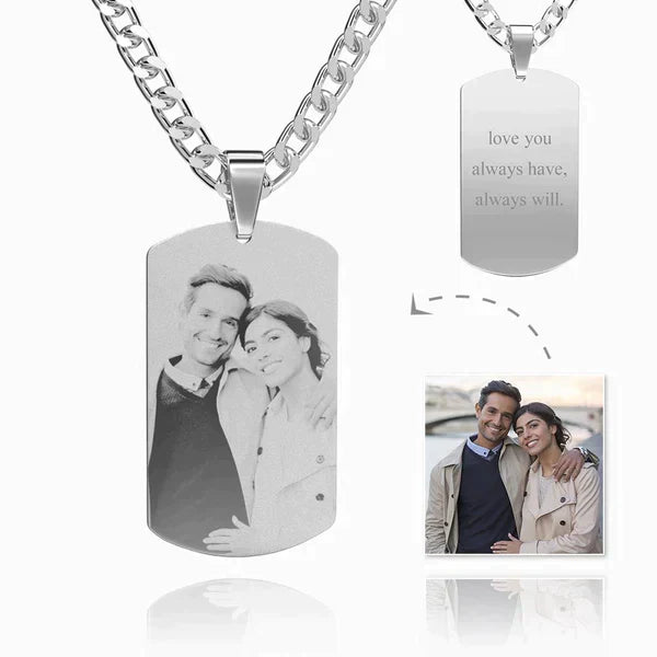 LOVEERY's Custom Engraved Necklace - "Badge Of Love"