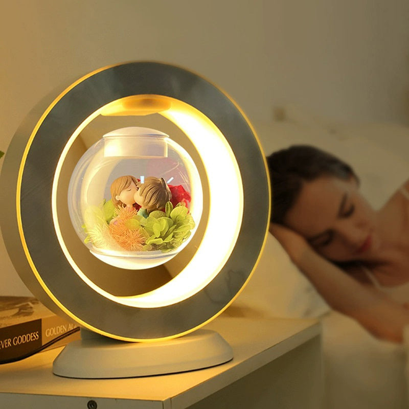 Magnetic Levitation Everlasting Flower Bluetooth Speaker Lamp