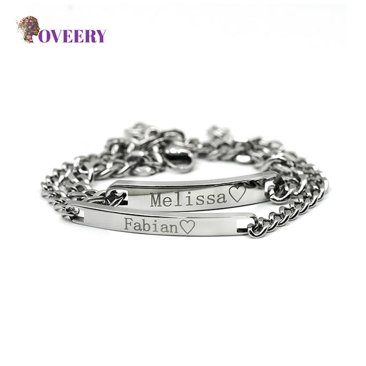 ID Partner Bracelets With Custom Engraving