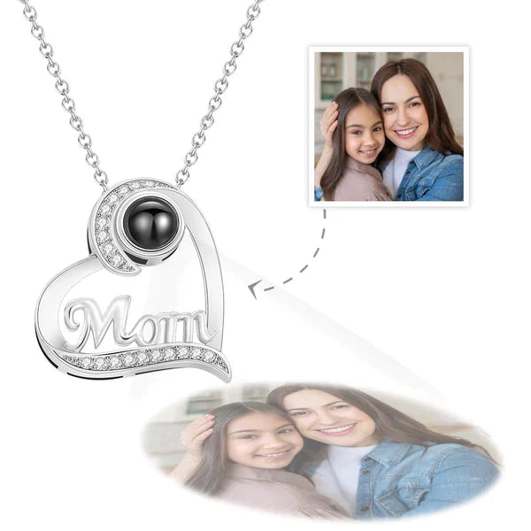 Personalized Photo Projector Necklace For Mom