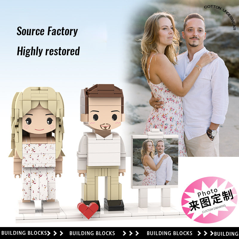 Building Blocks DIY Portrait Action Figure-Valentine's Day/Birthday/Confession/To Family