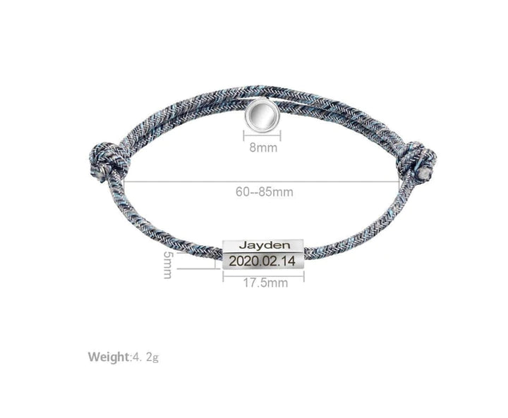 Bracelet magnétique personnalisé pour couple 