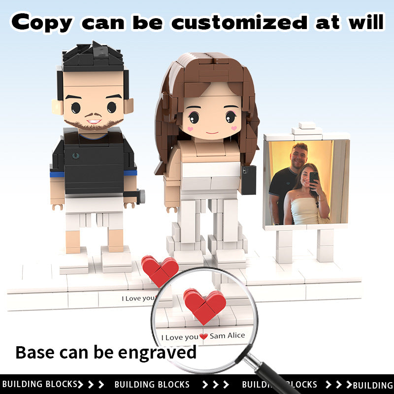 Building Blocks DIY Portrait Action Figure-Valentine's Day/Birthday/Confession/To Family