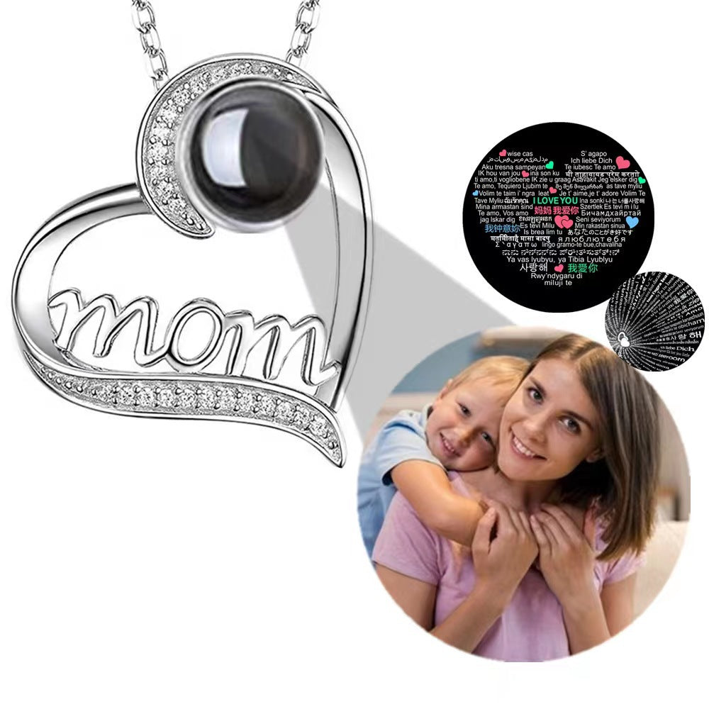 Personalized Photo Projector Necklace For Mom