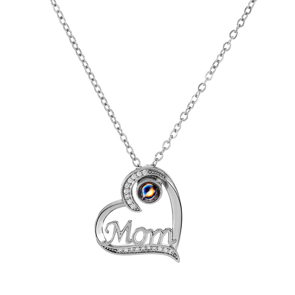 Personalized Photo Projector Necklace For Mom